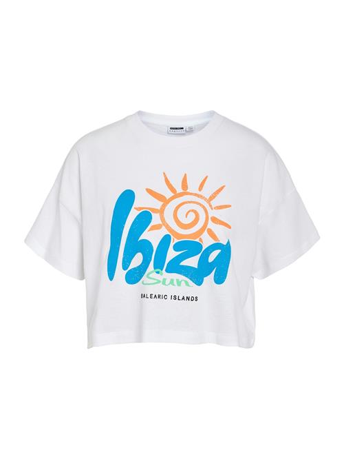 Noisy may Shirts 'NMALENA IBIZA'  blå / lysegrøn / mørkeorange / hvid