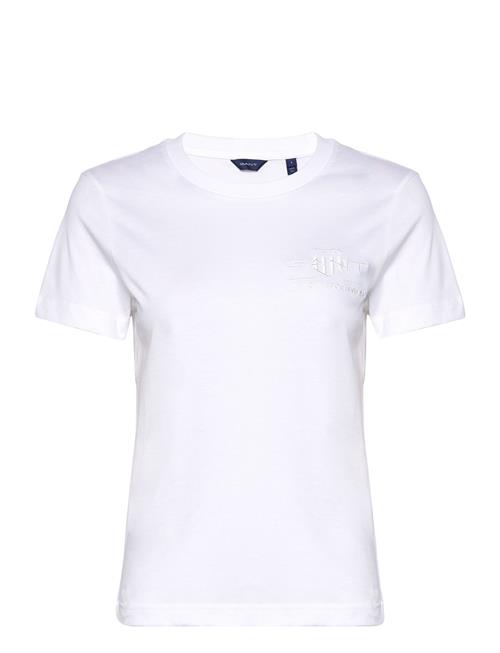 Reg Tonal Shield Ss T-Shirt GANT White