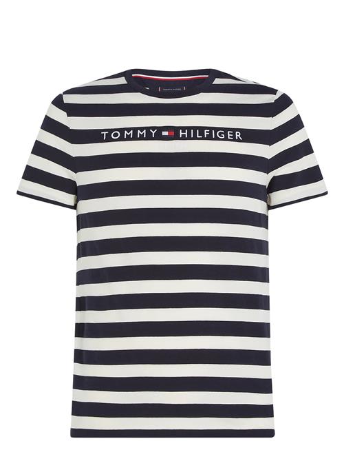 Tommy Logo Stripe Tee Tommy Hilfiger Navy