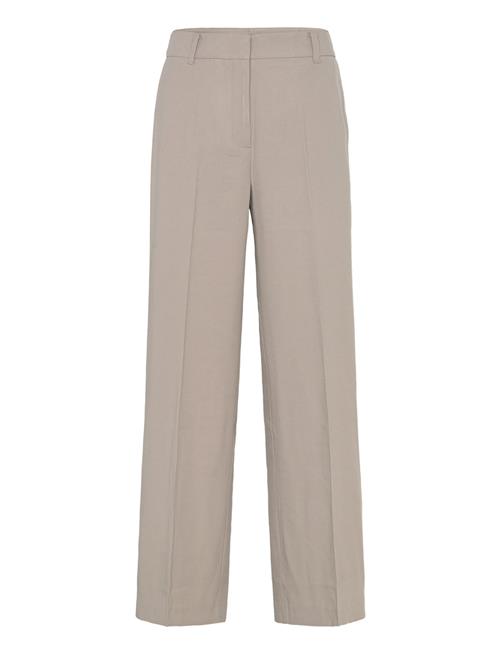 Wideleg Pleated Trousers Mango Beige