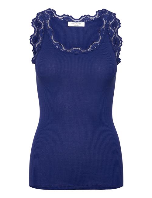 Rwbabette Sl U-Neck Long Lace Top Rosemunde Blue