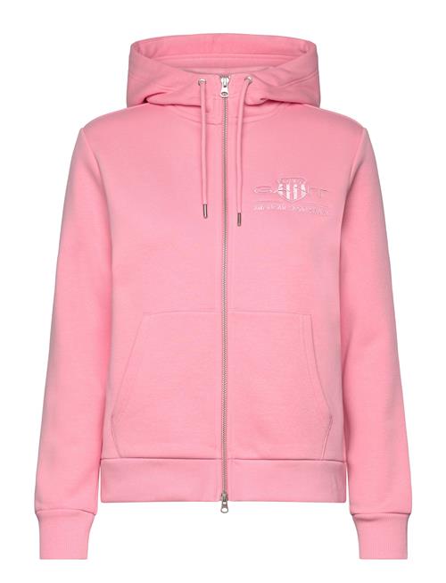 Reg Tonal Shield Zip Hoodie GANT Pink