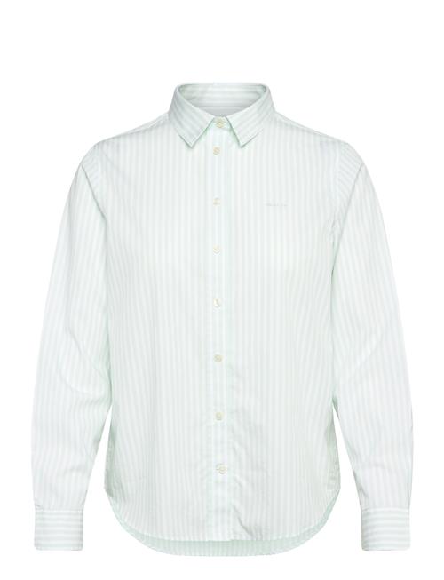 Reg Poplin Striped Shirt GANT Green