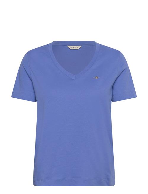 Reg Shield Ss V-Neck T-Shirt GANT Blue