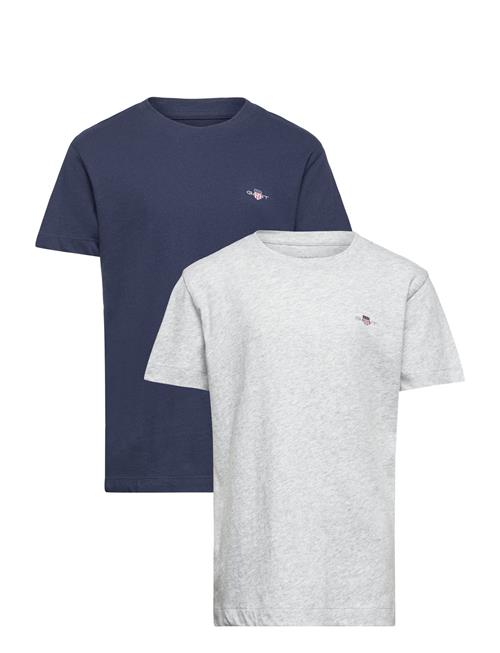 C-Neck T-Shirt 2-Pack GANT Patterned