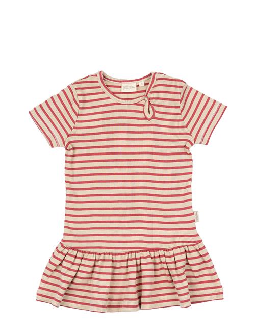 Dress S/S Modal Striped Petit Piao Red