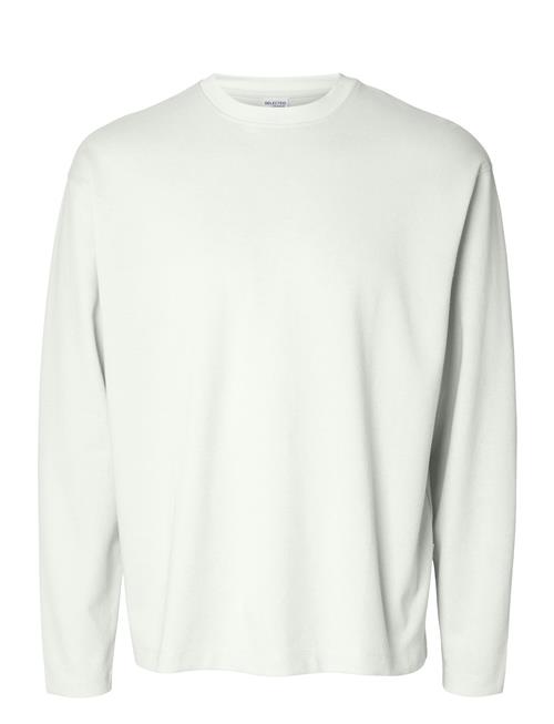Slhlooseoscar Ls O-Neck Tee Noos Selected Homme White