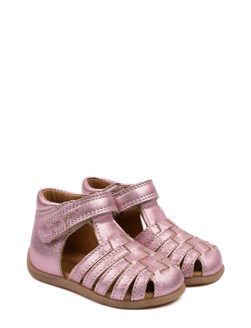 Starters Velcro Braid Sandal Pom Pom Pink