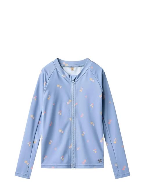 Swim T-Shirt L/S Zip Ada Wheat Blue