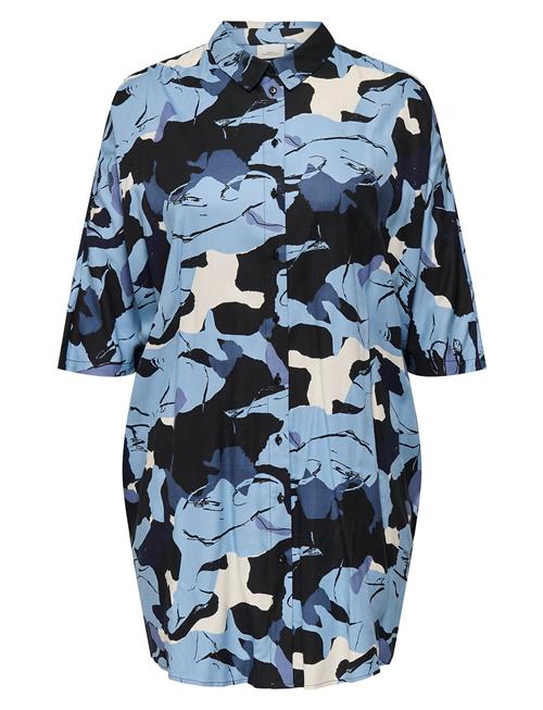 Carisidora Life 3/4 Knee Shirt Dress Aop ONLY Carmakoma Cream