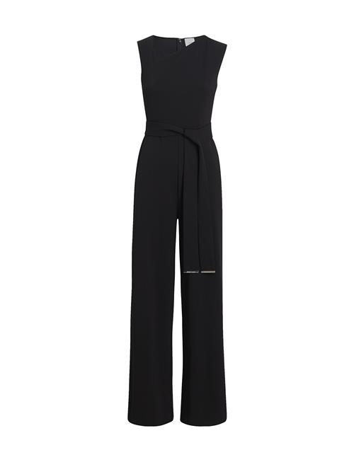 Scuba Crepe Open Back Jumpsuit Calvin Klein Black