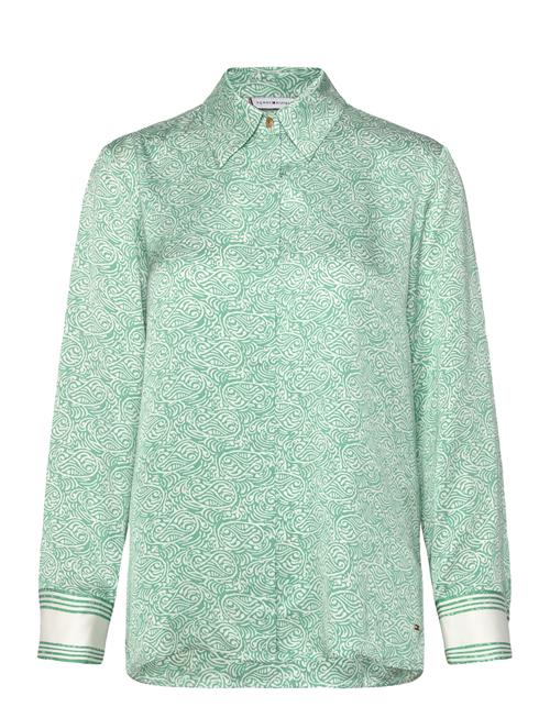 Sateen Regular Ls Shirt Tommy Hilfiger Green