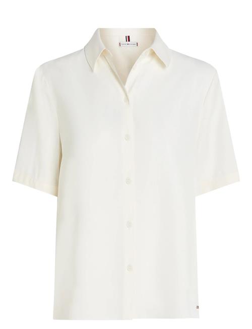 Soft Viscose S/S Shirt Tommy Hilfiger White