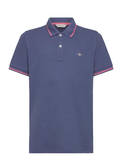 Contrast Tipping Ss Pique Rugger GANT Navy