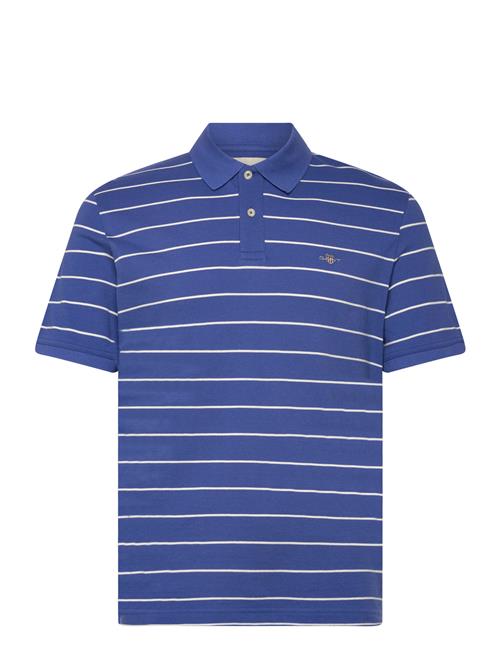Striped Ss Polo GANT Blue
