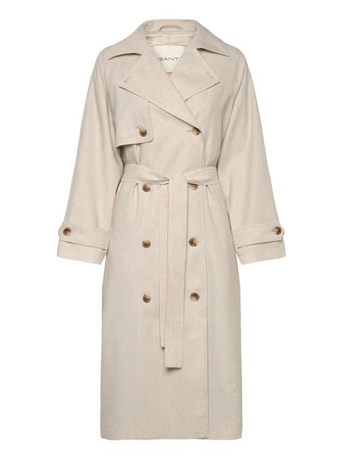 Linen Blend Trench Coat GANT Cream