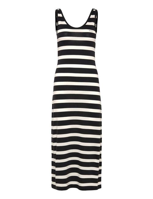 Striped Tank Top Jersey Midi Dress GANT Black