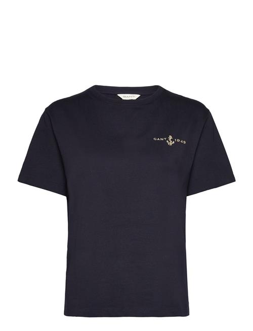 Embroidered Anchor Ss T-Shirt GANT Navy