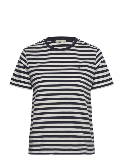Reg Striped Shield Ss T-Shirt GANT Blue