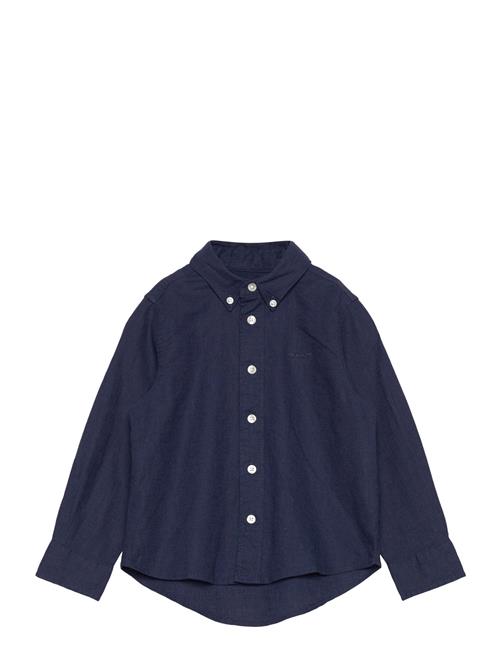 Cotton Linen Bd Ls Shirt GANT Navy