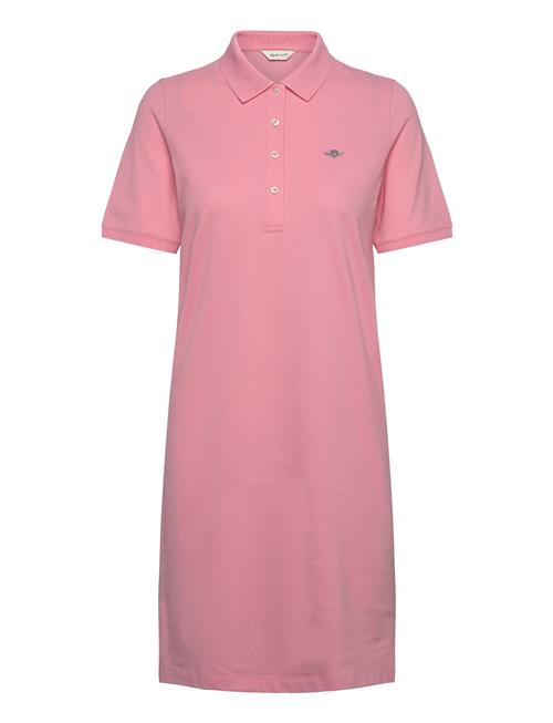Shield Ss Pique Polo Dress GANT Pink
