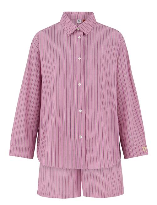 Stripel Shirt+Shorts Becksöndergaard Pink