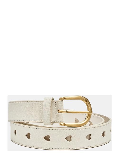 Cut It Out Heart Belt Suede/Leather Fabienne Chapot Cream
