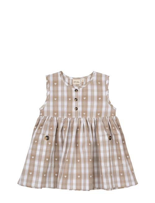 Dress S/L Woven Petit Piao Beige