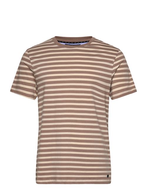 Se Ss Tee W Yarn Dye Stripes French Connection Brown ved Booztlet