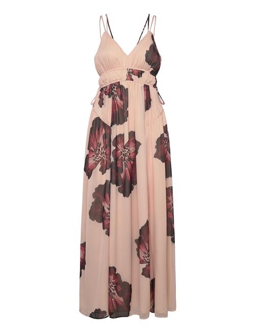 Elyse Hallie Crinkle Midi Dres French Connection Pink