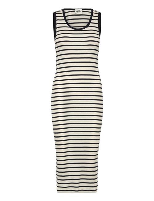 2X2 Cotton Stripe Ama Dress Mads Nørgaard Black