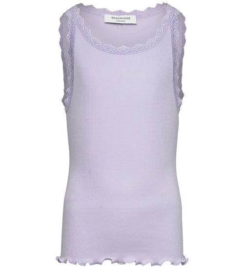 Rosemunde Top - Rib - Modal - Balta - Purple Heather