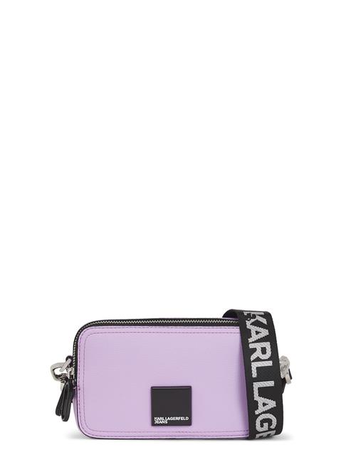 KARL LAGERFELD JEANS Skuldertaske  lyselilla / sort / hvid