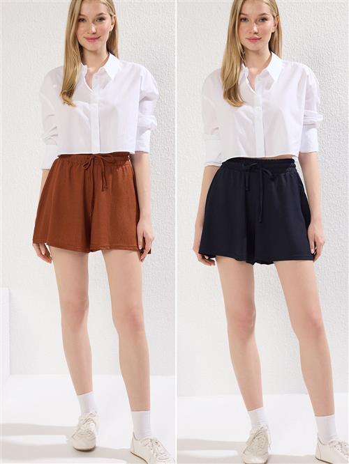 Trendyol Bukser  navy / brun