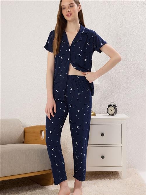 Trendyol Pyjamas  navy / hvid
