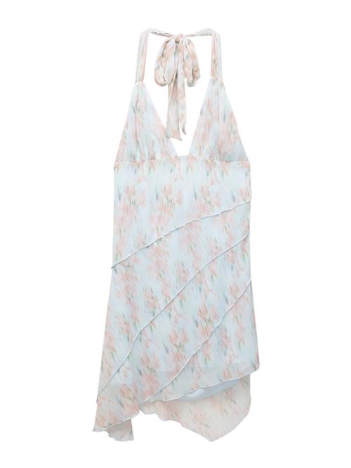 Pull&Bear Sommerkjole  lyseblå / mørkegrøn / lyserød