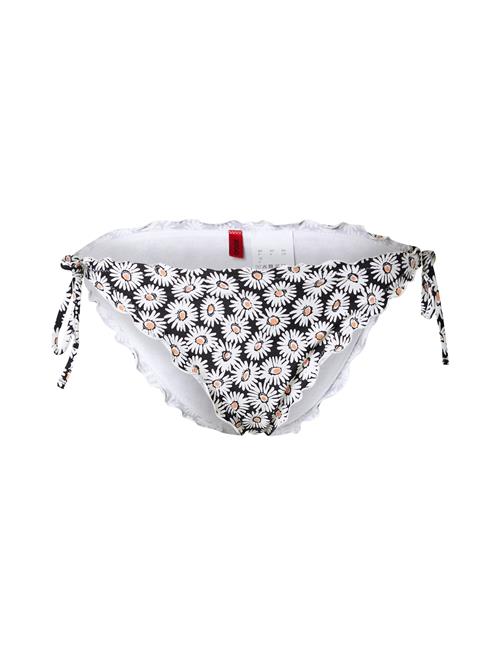 HUGO Bikinitrusse 'RUFFLE SIDE TIE'  natblå / abrikos / hvid