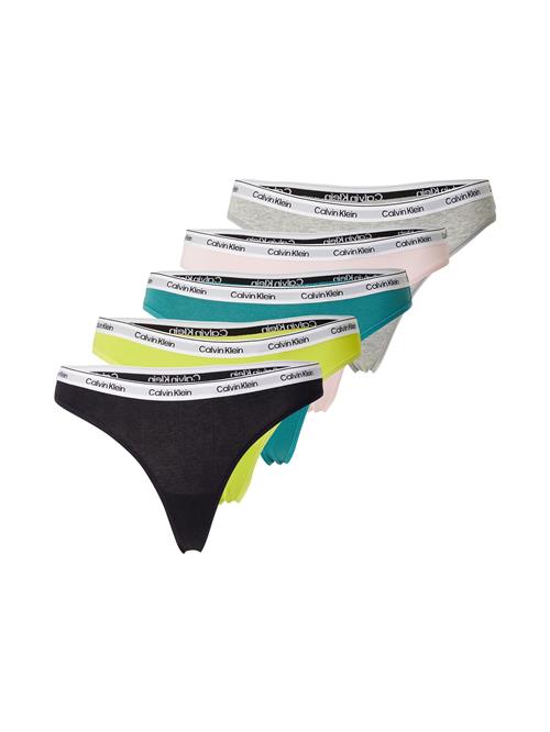 Calvin Klein Underwear String  grå-meleret / petroleum / æble / sort