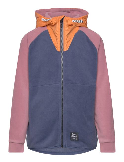Fleece Color Jacket - W. Hood Color Kids Patterned