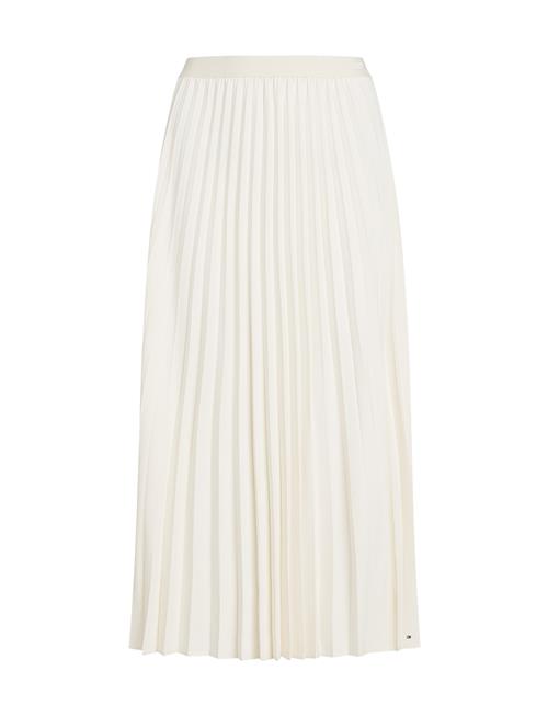 Fluid Pleated Pull On Midi Skirt Tommy Hilfiger Cream