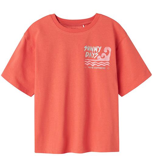 Name It T-shirt - NkfJely - Spiced Coral