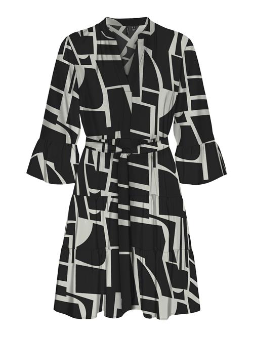 VERO MODA Blusekjole  sort / hvid