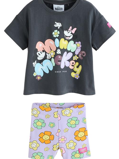 Next Sæt 'Mickey & Minnie Mouse'  mørkegrå / lilla / orange