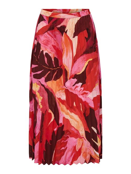 ONLY Nederdel 'ONLALMA'  creme / mørkebrun / mørk pink / lys rød