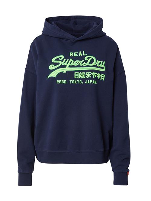 Superdry Sweatshirt  navy / lime