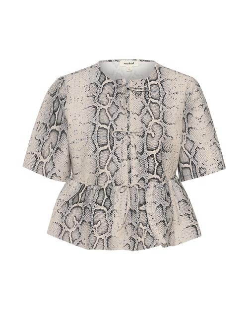 SOAKED IN LUXURY Bluse 'Xala'  beige / grå / antracit