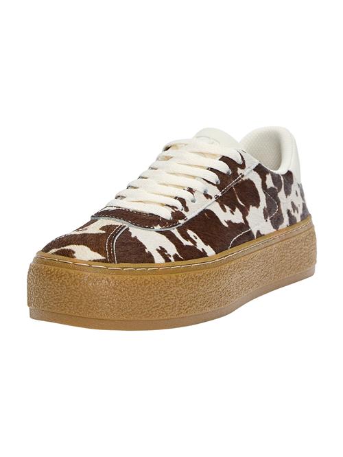 Se Pull&Bear Sneaker low  mørkebrun / offwhite ved About You