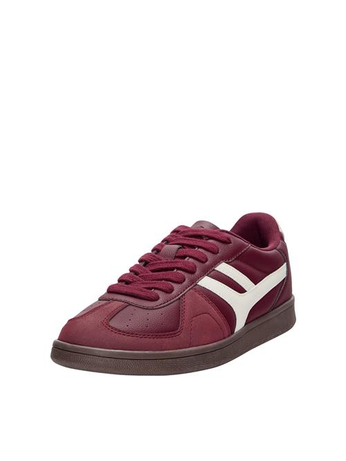Pull&Bear Sneaker low  bordeaux / hvid