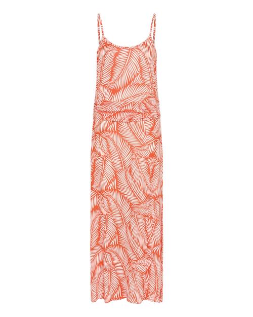 Kaffe Kjole 'Dahlia'  orange / hvid