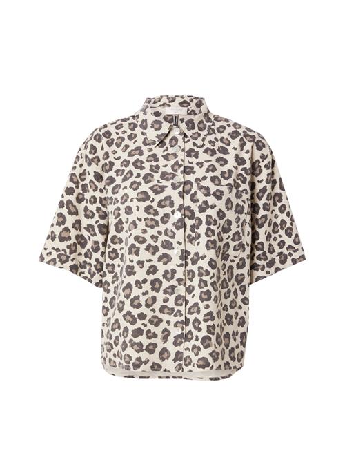 Freequent Bluse 'LAVISCO'  lysebeige / brokade / mørkebrun